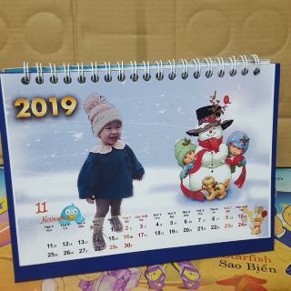 Lịch bàn 13 tờ cắt ghép hình cho bé