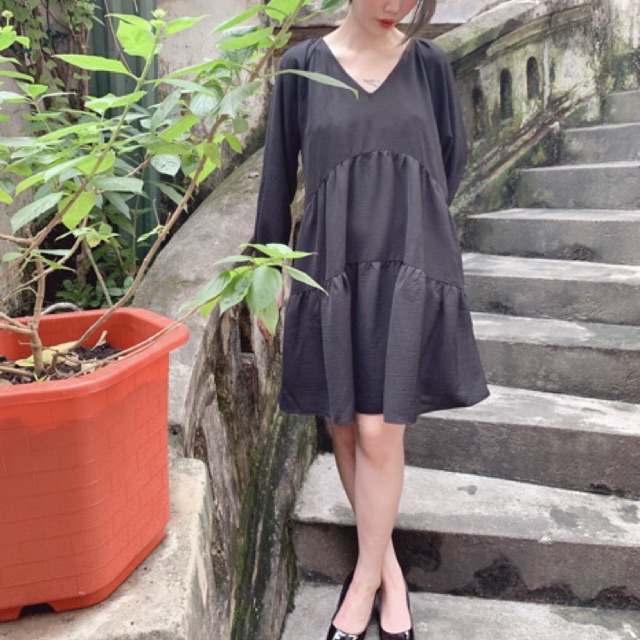 VÁY ĐẦM SUÔNG XOÈ TẦNG CHẤT ĐŨI NHĂN có bigsize bầu bí sz 50-70kg | BigBuy360 - bigbuy360.vn