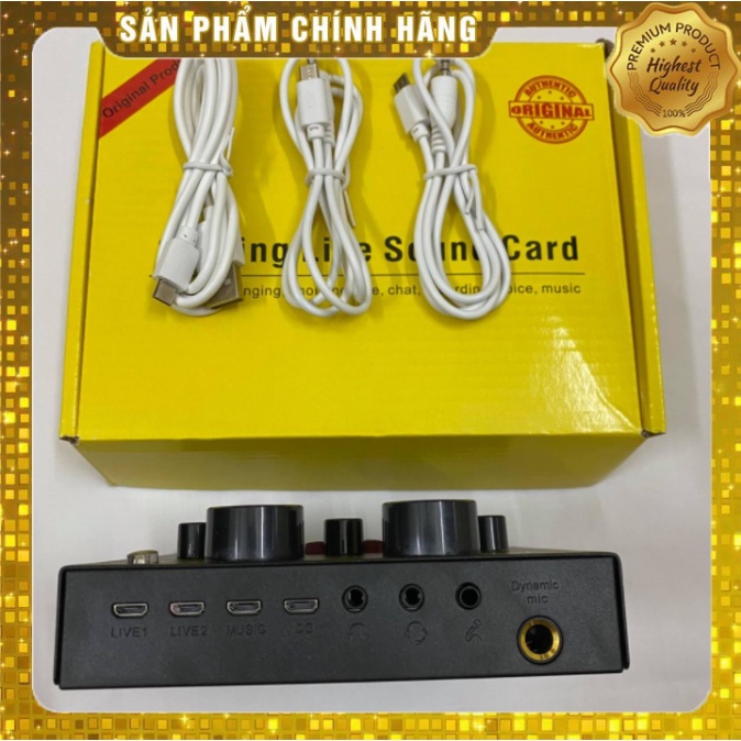 [Mã ELHACE giảm 4% đơn 300K] Sound Card V8 Có Autotune Chất Lượng Cao Hàng Chính Hãng Aqua Có Kết Nối Bluetooth