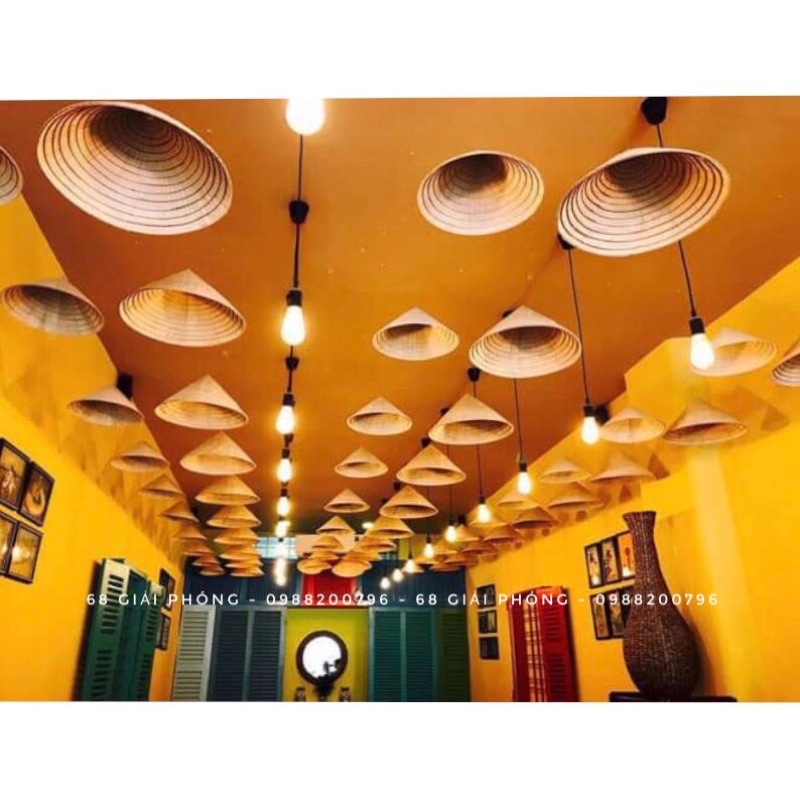 Chao đèn nón trơn trang trí quán ăn, khách sạn, lễ hội