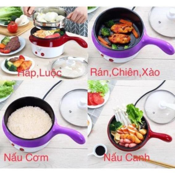 [Giá siêu SỐC] [Siêu sale giá RẺ] [GIẢM GIÁ SIÊU SỐC] Nồi Lẩu Điện Đa Năng 2 Tầng Mini 2 in1 Chống Dính