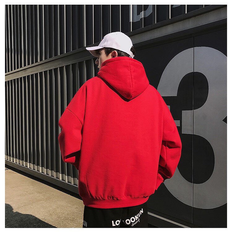 Áo Hoodie Trơn Màu Đỏ - Hoodie Red Basic