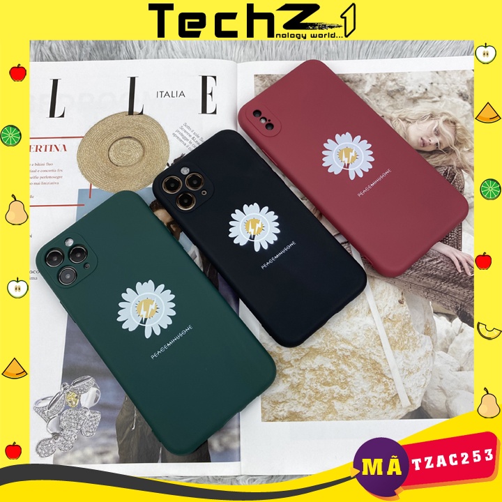 Ốp Lưng iPhone 7/8/7Plus/8Plus/X/XS/XR/XSMax/11/11Pro/11ProMax Hoa Cúc | Silicon Dẻo Nhám - Mã TZAC253