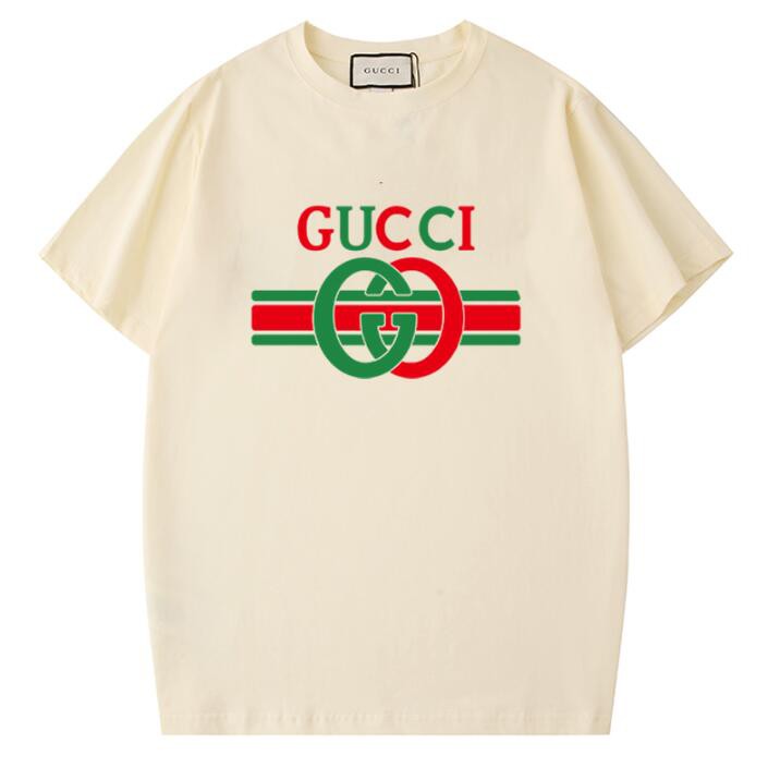 GUCCI Fashion printed cotton unisex T-shirt short sleeve