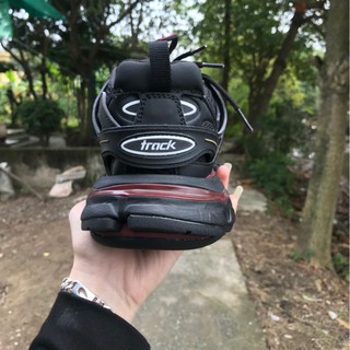 [ Ảnh Thật ] Giày thể thao balen track cao cấp đỏ đen