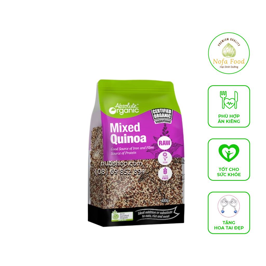 Hạt Diêm Mạch Quinoa Mix Organic  Gói 400gr Của Úc Hỗ Trợ Giảm Cân, Phù Hợp Với Người Ăn Chay, Ăn Healthy