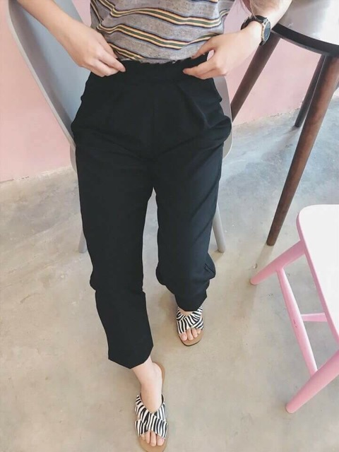Quần tây baggy lưng bèo (xếp li) phong cách công sở và sinh viên LOVI