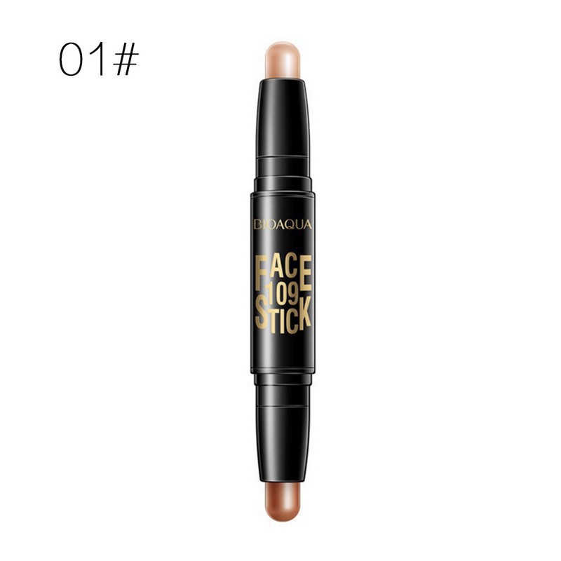 Thỏi phấn bắt sáng BIOAQUA hai đầu 3D ánh đồng kiêm che khuyết điểm và kem nền | BigBuy360 - bigbuy360.vn