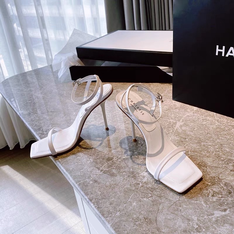 Sandal quai mảnh gót 10p