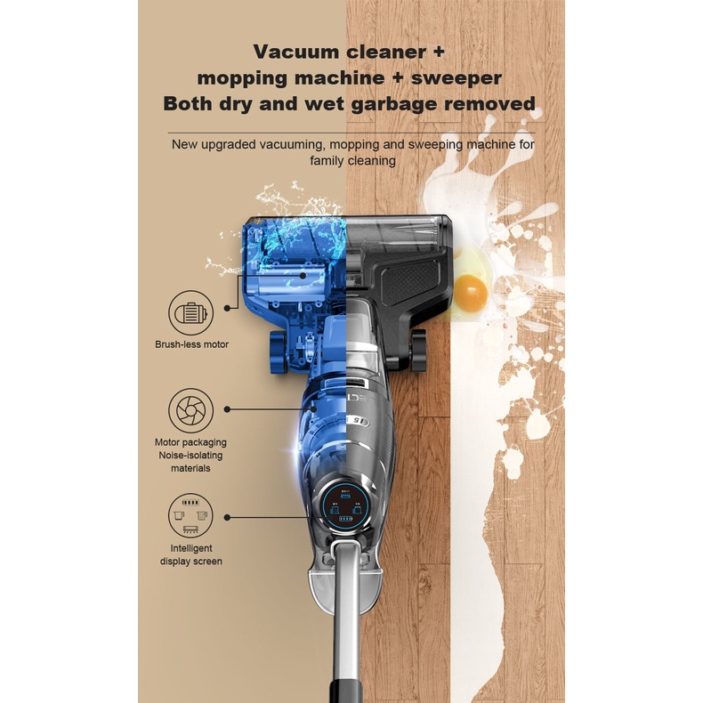 Máy hút bụi, lau sàn Khô và Ướt cầm tay Không dây Liectroux i5 Pro Bản Quốc Tế - Giao hàng siêu tốc