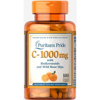 Viên uống tăng sức đề kháng làm đẹp da Puritan's Pride - Vitamin C 1000mg 100v
