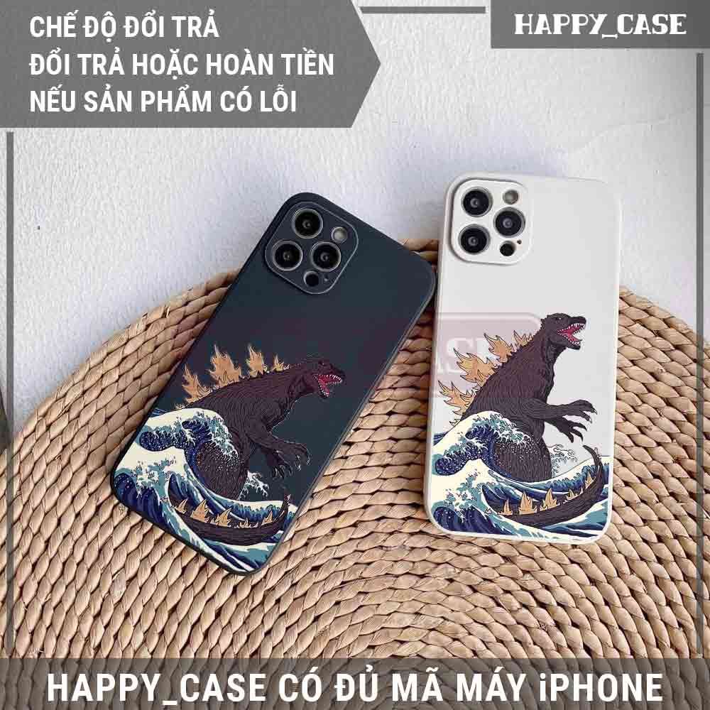 Ốp iPhone SN2202 Hình Godzilla Sóng Nhật Chống Sốc iPhone Happy Case
