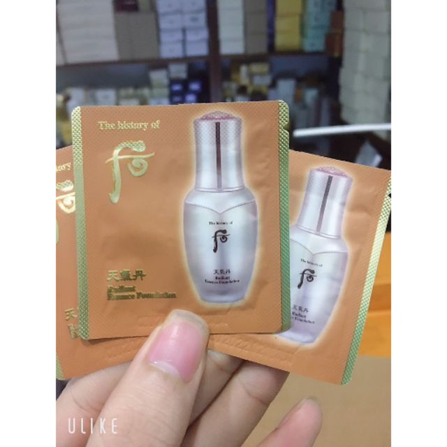 COMBO 10 GÓI KEM NỀN TRANG ĐIỂM RADIANT ESSENCE FOUNDATION WHOO | BigBuy360 - bigbuy360.vn