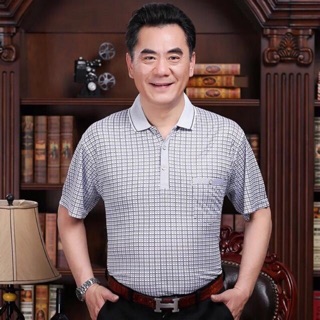Áo nam trung niên có túi màu ghi(SẴN HÀNG)