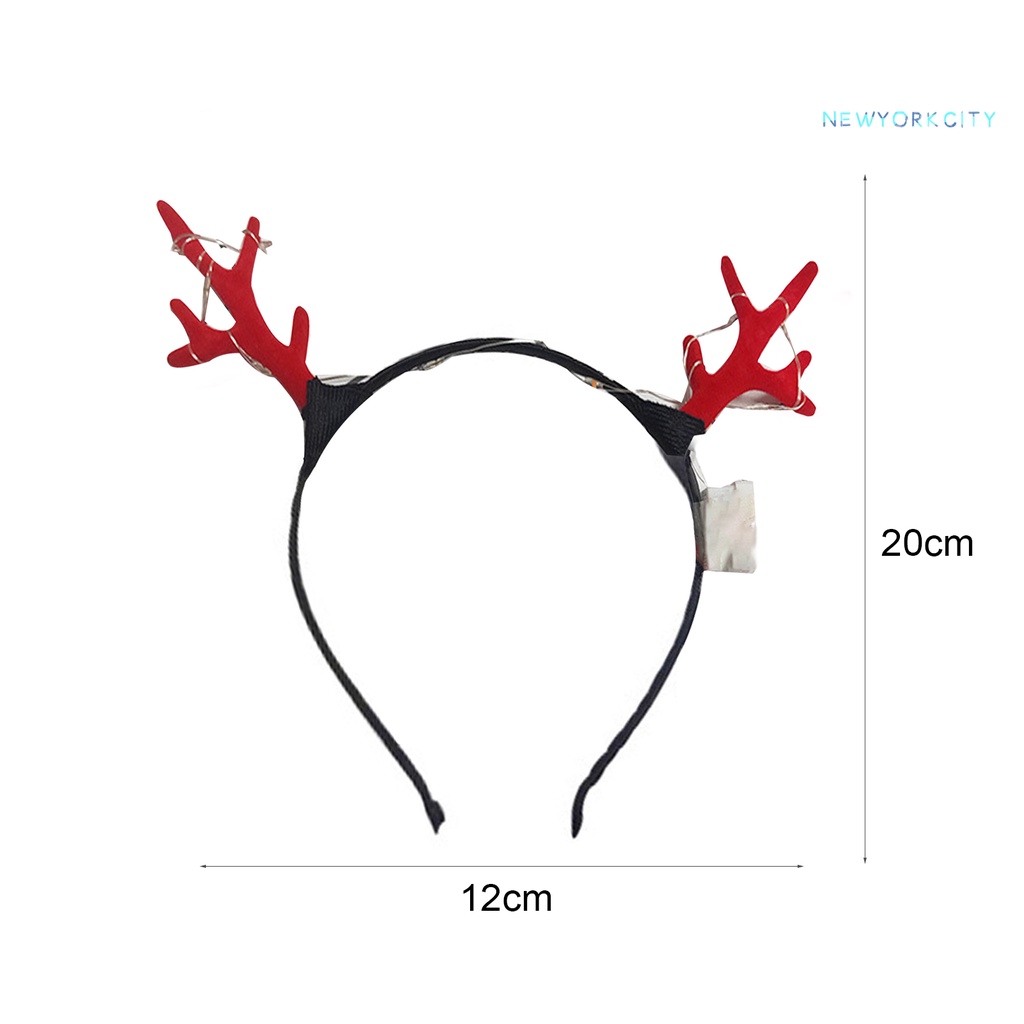 Băng Đô Sừng Hươu Có Đèn LED Phát Sáng Cho Giáng Sinh