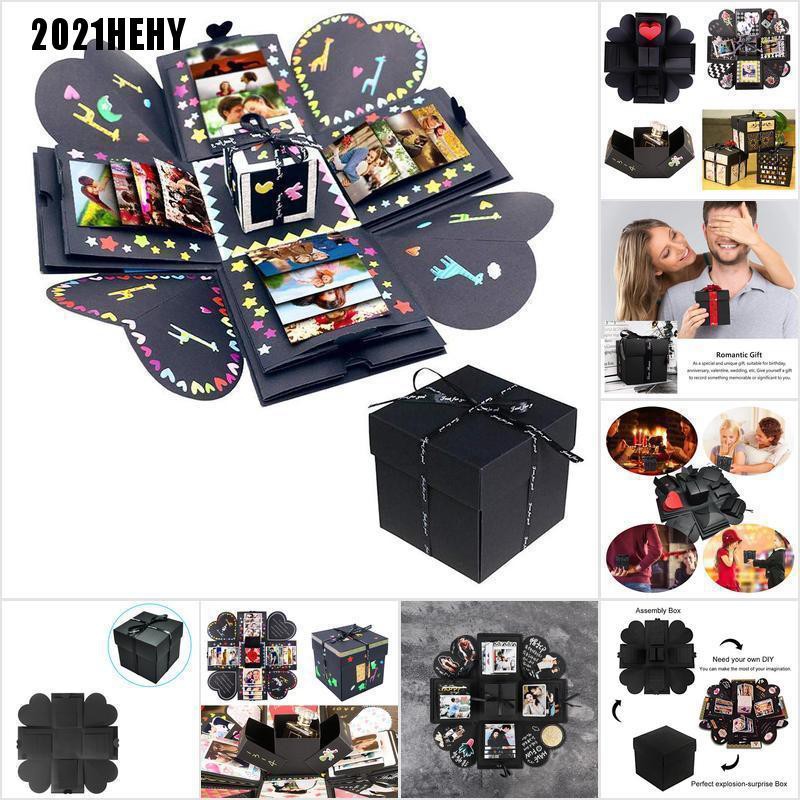 [2021HE] DIY Explosion Box Gift Surprise Love Paper Box Gift Memory Scrapbook Photo Album #HY