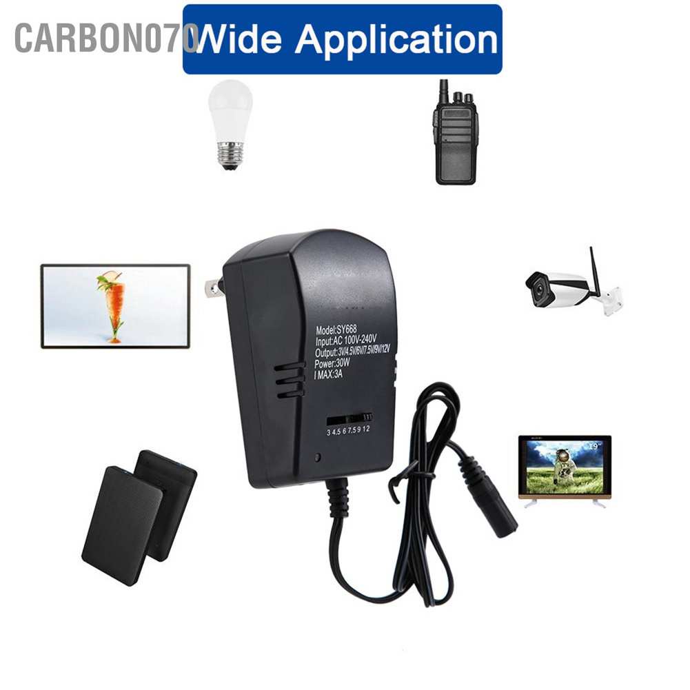Bộ chuyển đổi nguồn DC có thể điều chỉnh điện áp đa năng 30W 3v / 4,5v / 6v / 7,5v / 9v / 12v