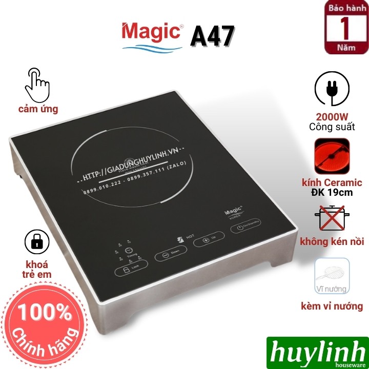 Bếp hồng ngoại đơn Magic Korea A47 - 2000W