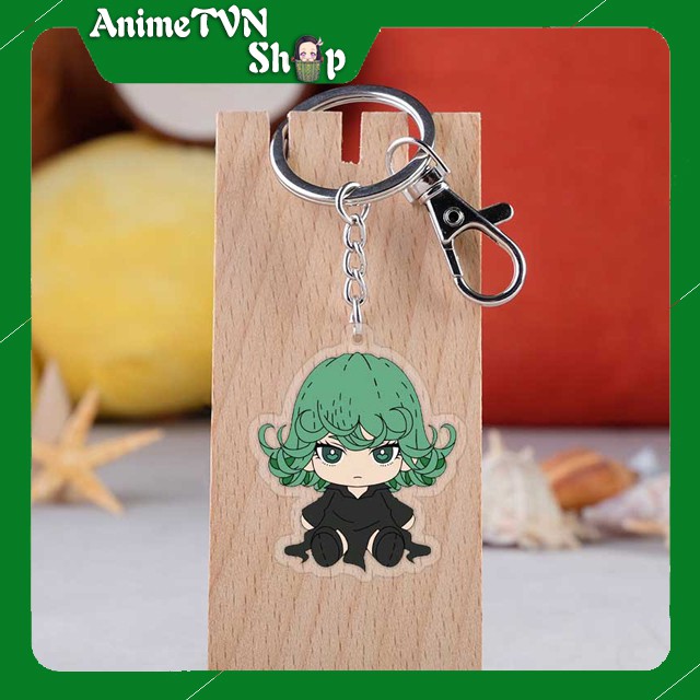 Móc khoá Mica dây xịn anime One punch man (Thánh phồng tôm) - Nhựa Cứng Acrylic In 2 mặt sắc nét ( ảnh thật )