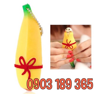 Sỉ 10 móc khoá squishy quả chuối bóp ra mặt cười ngộ nghĩnh