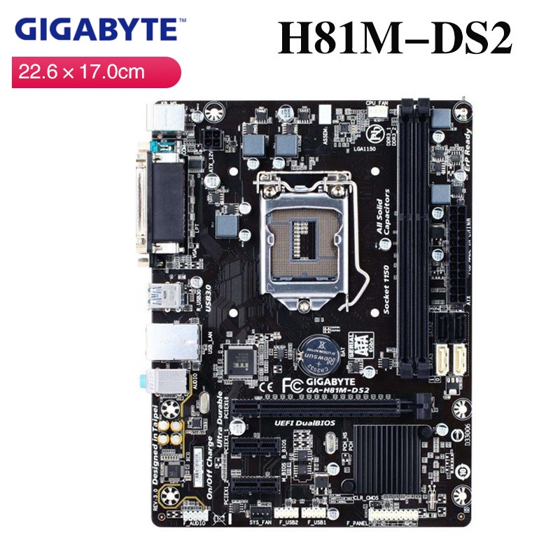 Bo mạch chủ để bàn Gigabyte H81M-DS2 GA-H81M-S1 H81 Ổ cắm LGA 1150 i3 i5 i7 H81M-DS2 H81M-D2 H81M-S2