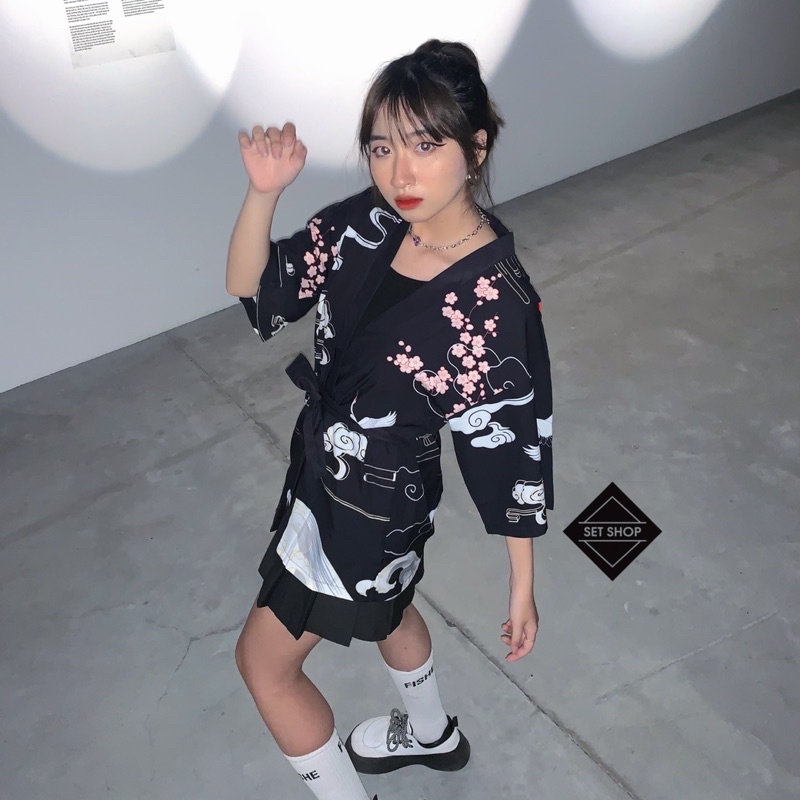 Áo kimono hạc mặt trời