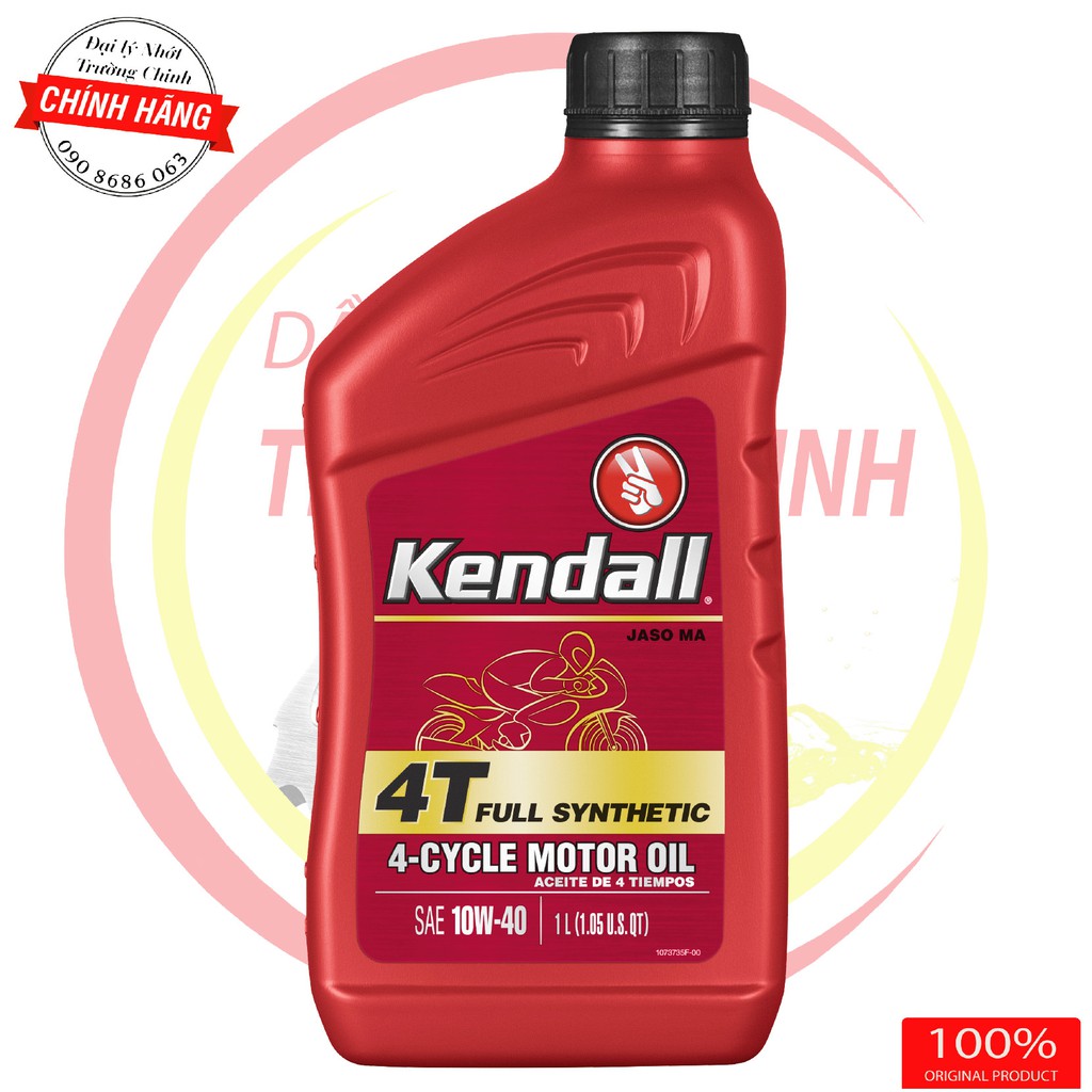 Nhớt Kendall 10W40 Full Synthetic tổng hợp toàn phần dành cho xe số, tay côn