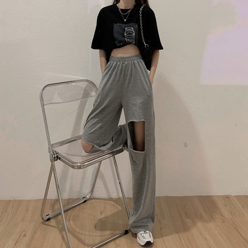 Quần Dài Nữ Ống Rộng Rách Gối Thời Trang Hè 2020 | BigBuy360 - bigbuy360.vn