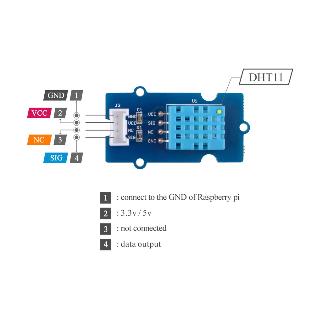 Cảm Biến Nhiệt Độ Độ Ẩm DHT11 GR-DHT11 [Grove]