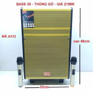 Loa kéo di động hyl-312 bass 3 tấc thùng gỗ bass 30
