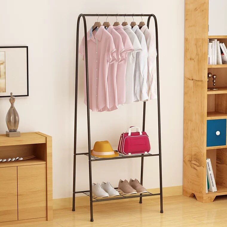 Kệ Treo Quần Áo Chữ ASHOPEMTRANG07Giá Treo Quần Áo Kiêm Kệ Để Giày Tiện Lợi Gọn Gàng Tiết Kiệm Diện Tích