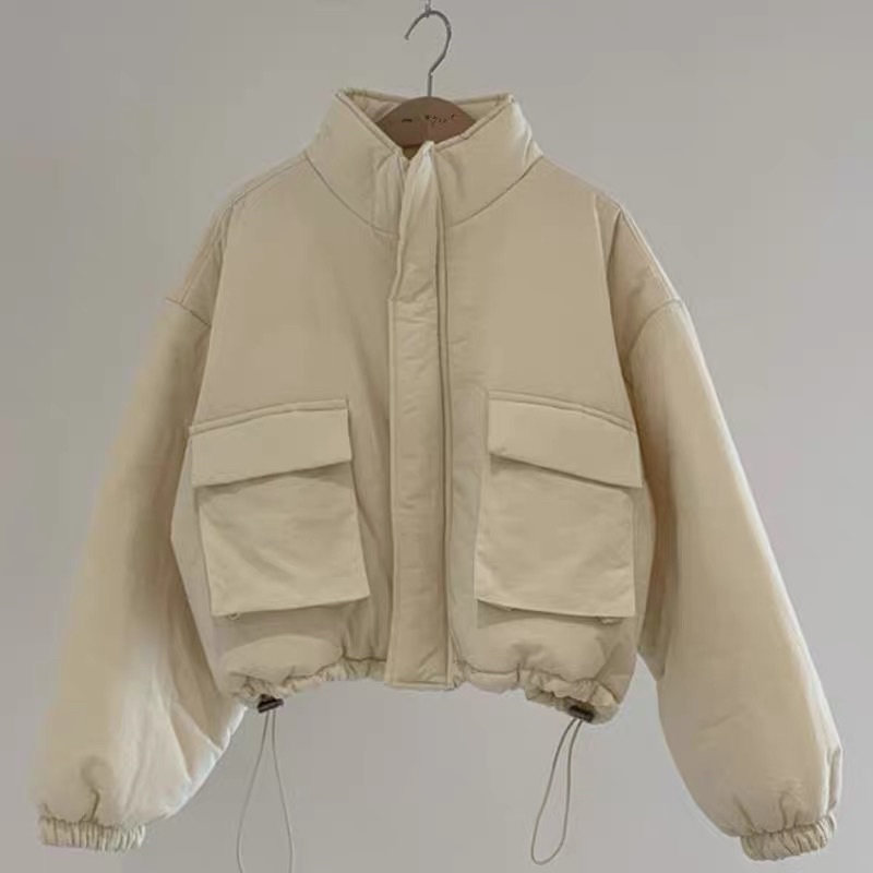 Áo khoác phao dáng ngắn croptop