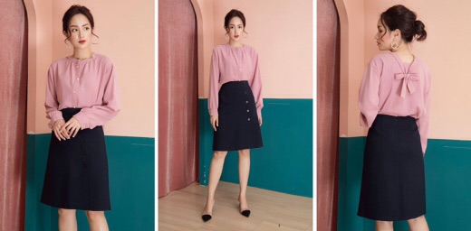 2021 Chân váy chữ A phối cúc | chân váy công sở trẻ trung đủ màu đủ size | BigBuy360 - bigbuy360.vn