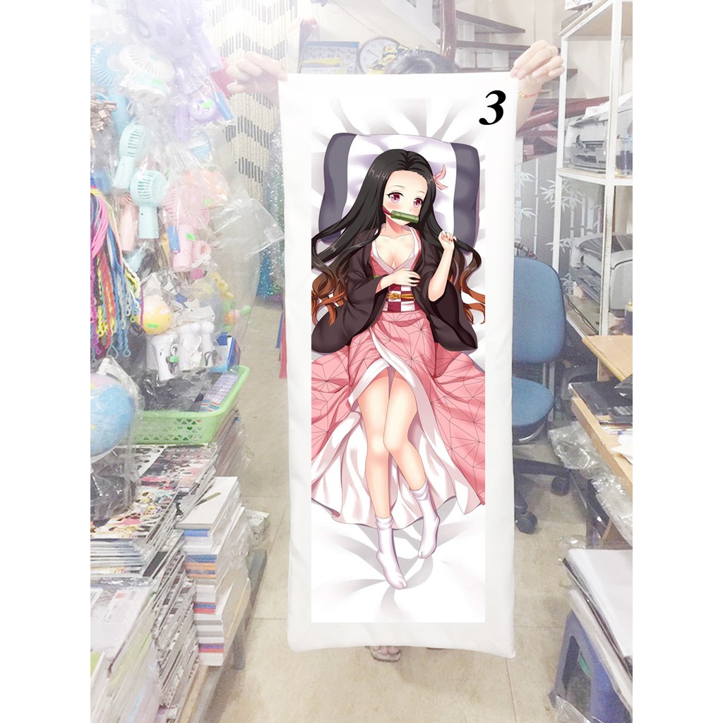 Gối ôm Kamado Nezuko kimetsu no yaiba 1mx40cm (Tặng 1 poster hoặc 1 huy hiệu)