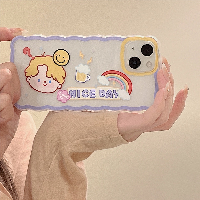 Ốp lưng iphone Ốp Điện Thoại Họa Tiết Sóng Biển Lớn Cho iphone13promax / 12 / 14pro / 11 / 7 / 8 / Plus / Mini /ProMax-14 Dinuo case