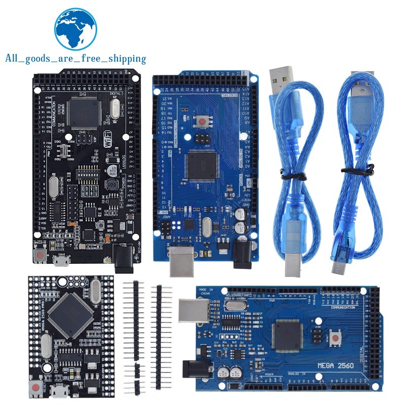 Bảng Mạch Phát Triển Mega2560 Atmega16U2 / Pro Mini Mega 2560 Mega + Wifi R3 Atmega2560 Ch340G Cho Arduino Uno R3 Esp8266