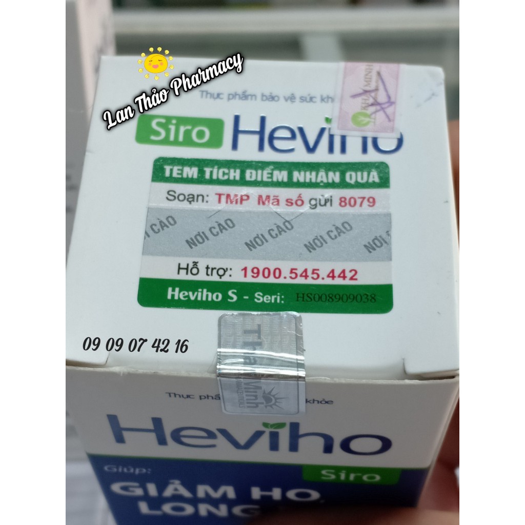 Siro Heviho 100ML Hỗ Trợ Giảm Ho Đau Rát Họng Long Đờm Cho Bé
