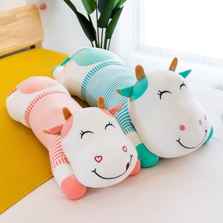 Spot cute cow pillow doll plush toy peeping cow doll big rag doll zodiac girl sleeping in bed