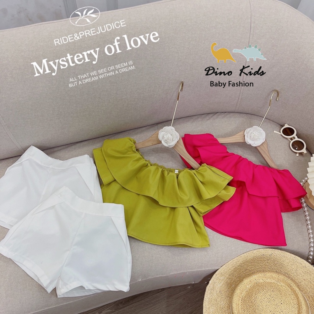 Quần áo trễ vai cho bé gái, Set áo trễ vai mặc nhiều phong cách bé gái