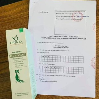 Kem rửa mặt nhân sâm đỏ hàn quốc Orenya