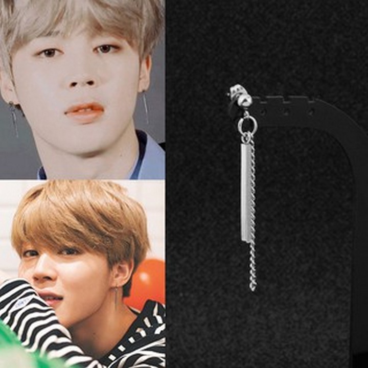 Khuyên tai Jin BTS tear phong cách cá tính thời trang quà tặng idol Hàn Quốc Unisex V Jungkook Suga Jimin