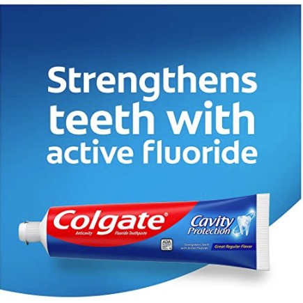 Kem đánh răng Colgate Cavity Protection 170g của Mỹ bảo vệ khỏi sâu răng-được chứng minh tăng cường men răng, sạch răng