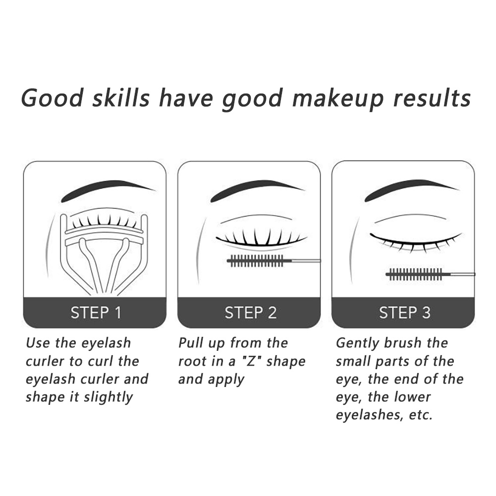 Mascara đầu cọ mảnh chống nước chống mồ hôi không nhòe lâu trôi giúp làm dài và làm dày lông mi
 | BigBuy360 - bigbuy360.vn