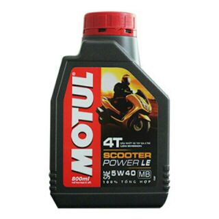 Dầu nhớt xe ga motul scooter power le 5w40 0,8 lít , dầu nhớt xe máy motul scooter power le 5w40