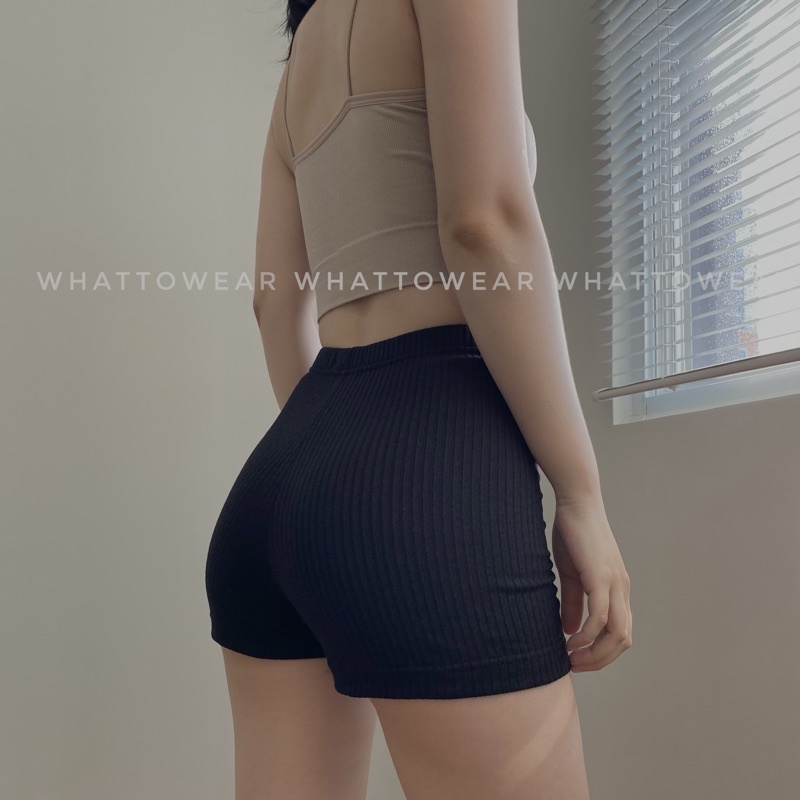 Quần mini biker short thun gân đũa len - by WTW