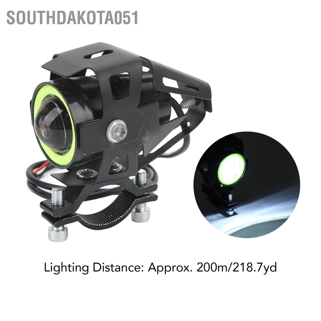 Southdakota051 2 cái Đèn LED Xe Máy Chiếu Sáng Màu Xanh Lá Cây 12‑80V Mắt Thiên Thần Làm Việc Không Thấm Nước cho Thuyền Ô Tô