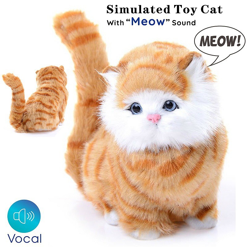 Búp Bê Nhồi Bông Hình Chú Mèo Dễ Thương Dùng Làm Quà Tặng Sinh Nhật