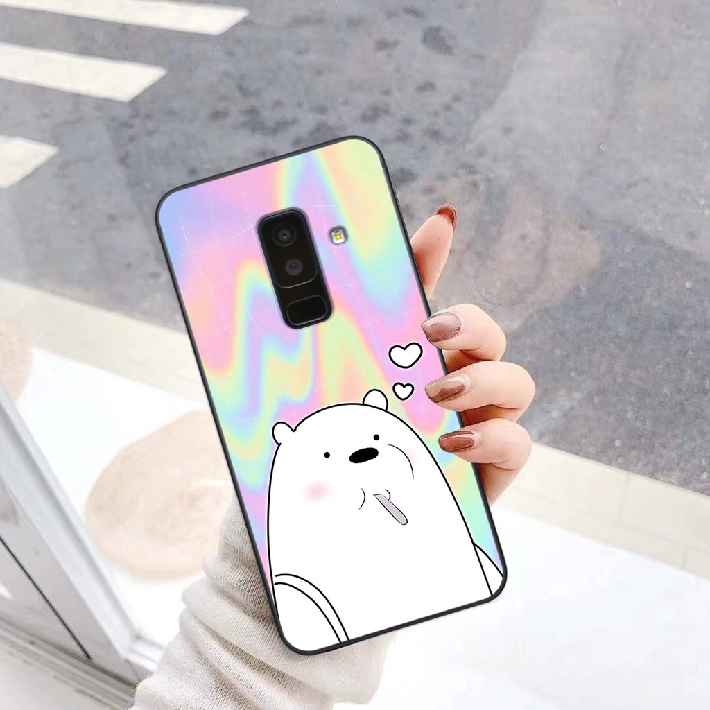 [Freeship toàn quốc từ 50k] ỐP LƯNG SAMSUNG A6 - A6 PLUS - A8 - A8 PLUS IN HÌNH GẤU WE BARE BEARS