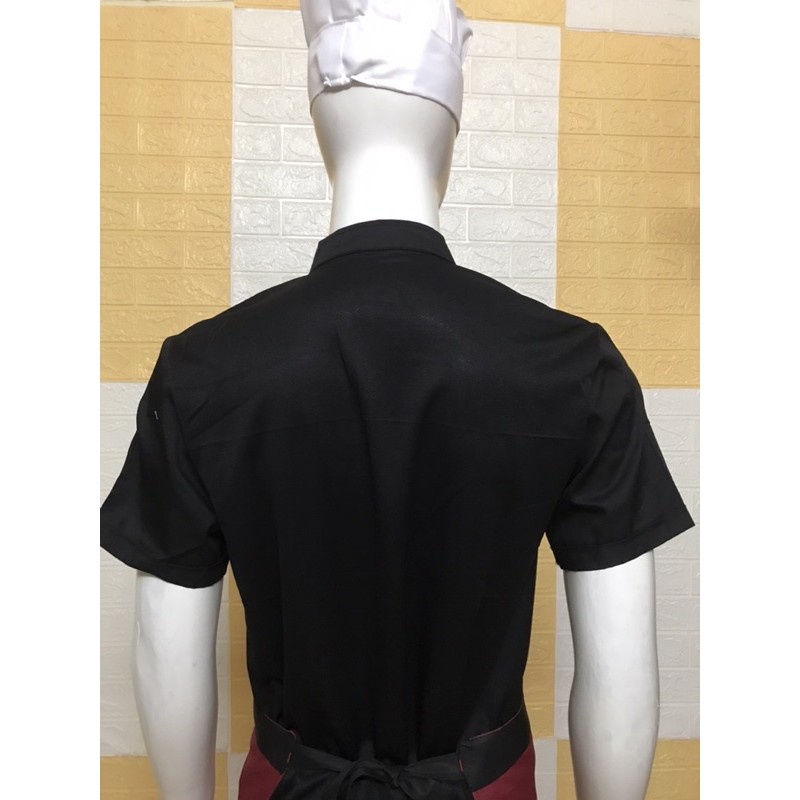 áo đầu bếp ngắn tay sau lưng lót lưới thoáng mát ab04 | BigBuy360 - bigbuy360.vn
