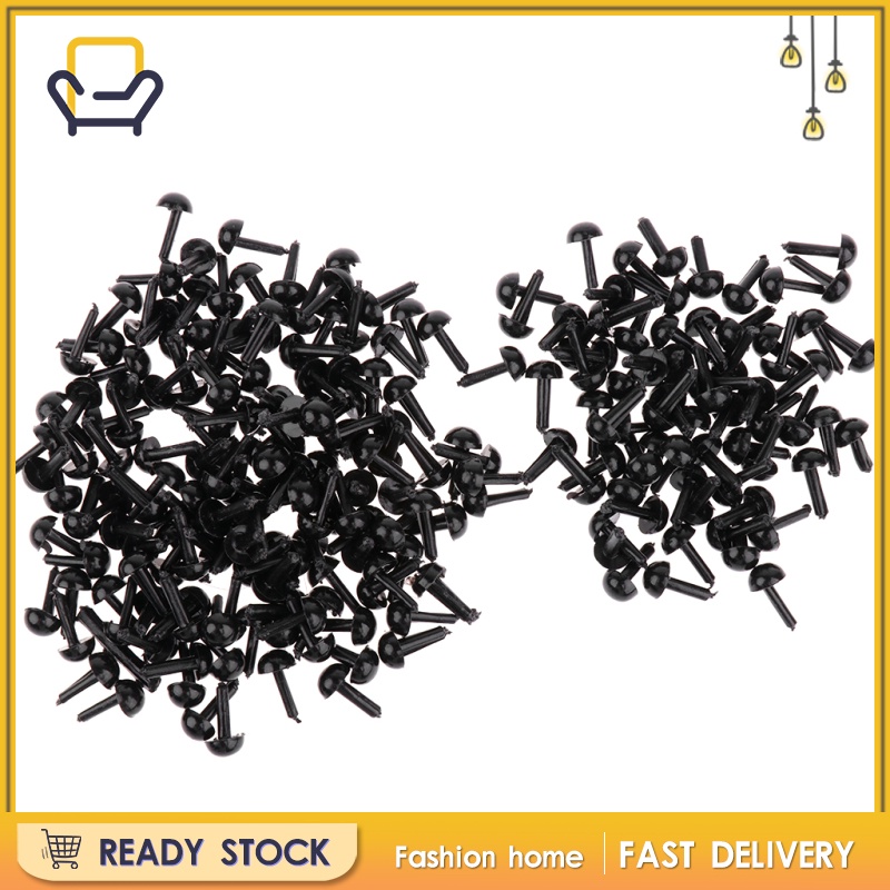 【Fashion home】 200pcs 5mm Plastic Safety Doll Eyes For Teddy Bear/Dolls/Stuffed Animal Toys